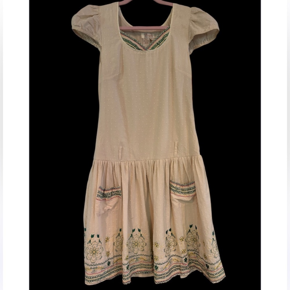 Aryeh Boutique Swiss Dot Embroidered Midi Dress